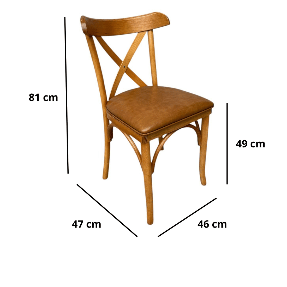 Cadeira Madri Cor Mel Assento Itapema Camel