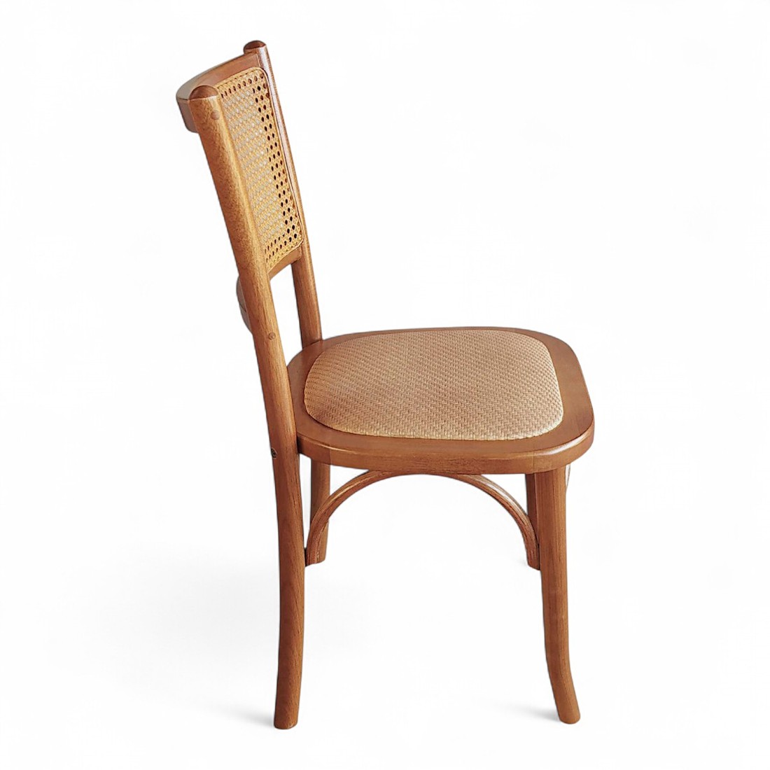 Cadeira Luxemburgo Assento Rattan cor Mel