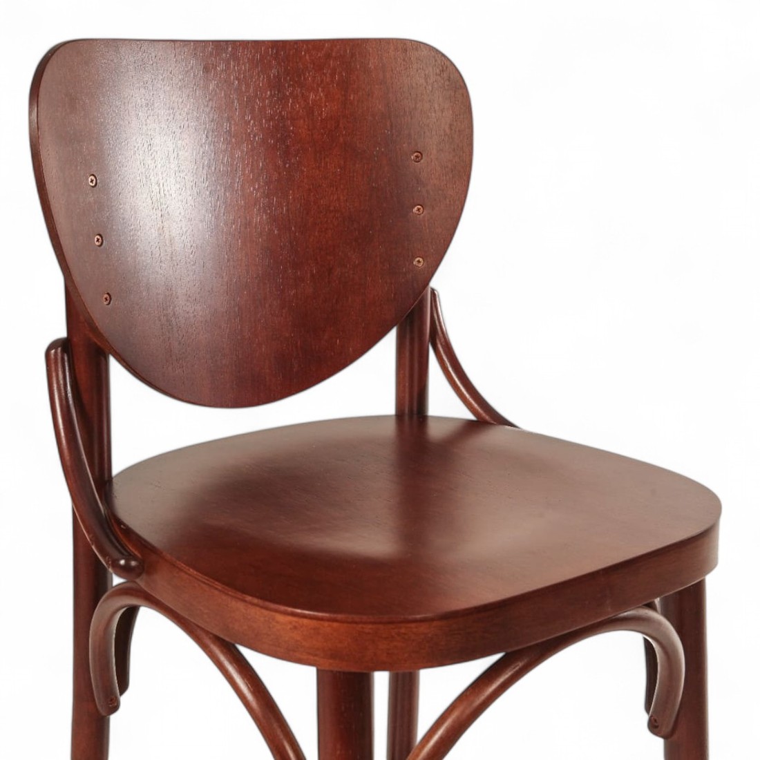 Banqueta Canadá Madeira Maciça Confortável Castanho