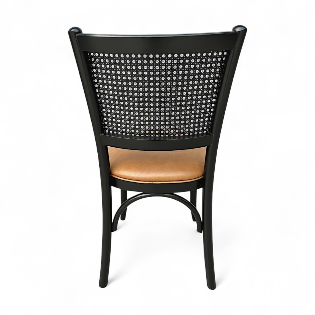 Cadeira Luxemburgo Cor Preta Assento Estofado Itapema Camel