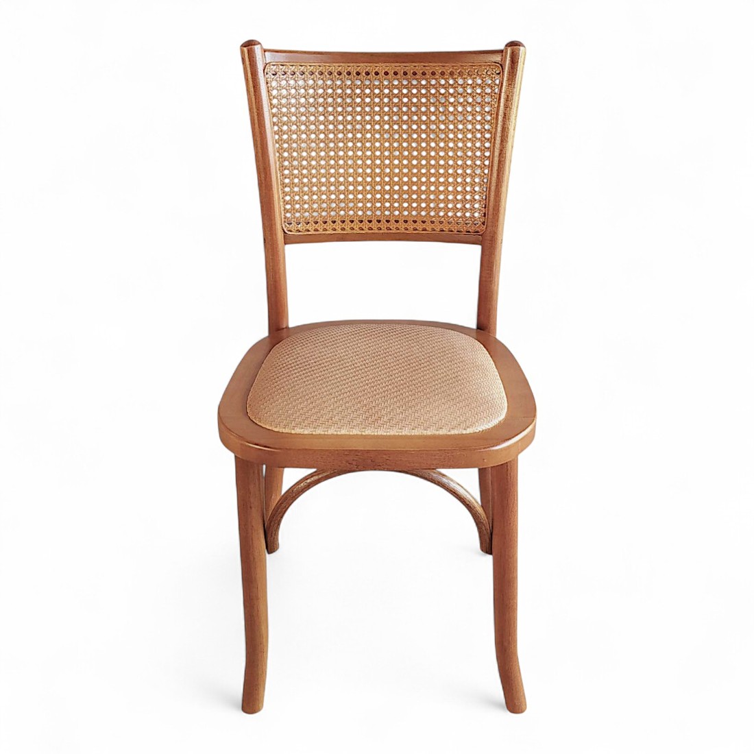 Cadeira Luxemburgo Assento Rattan cor Mel