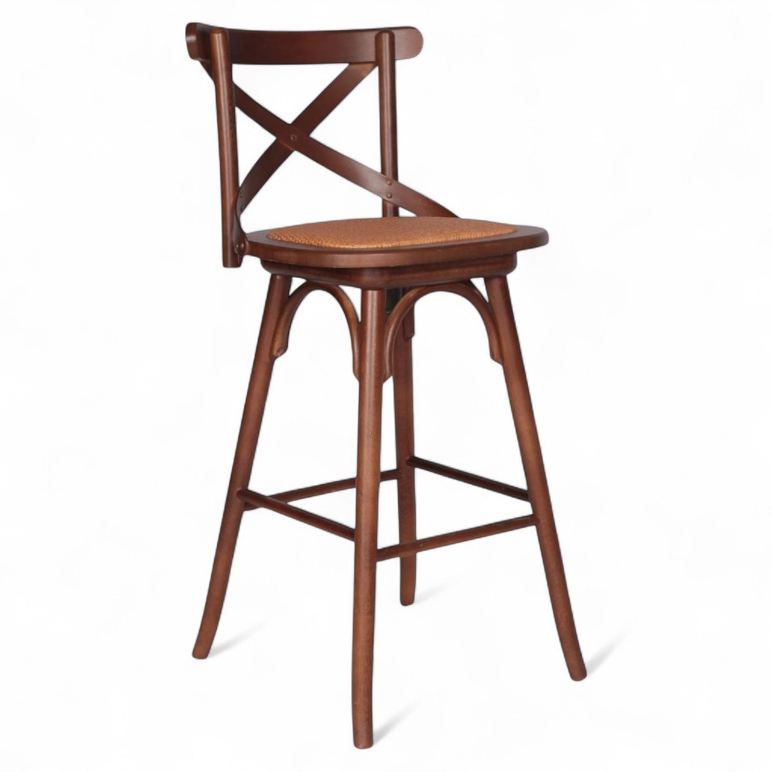 Banqueta Espanha Giratória Assento Rattan