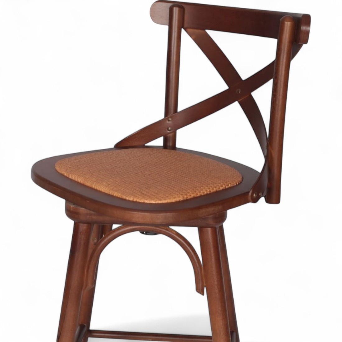 Banqueta Espanha Giratória Assento Rattan