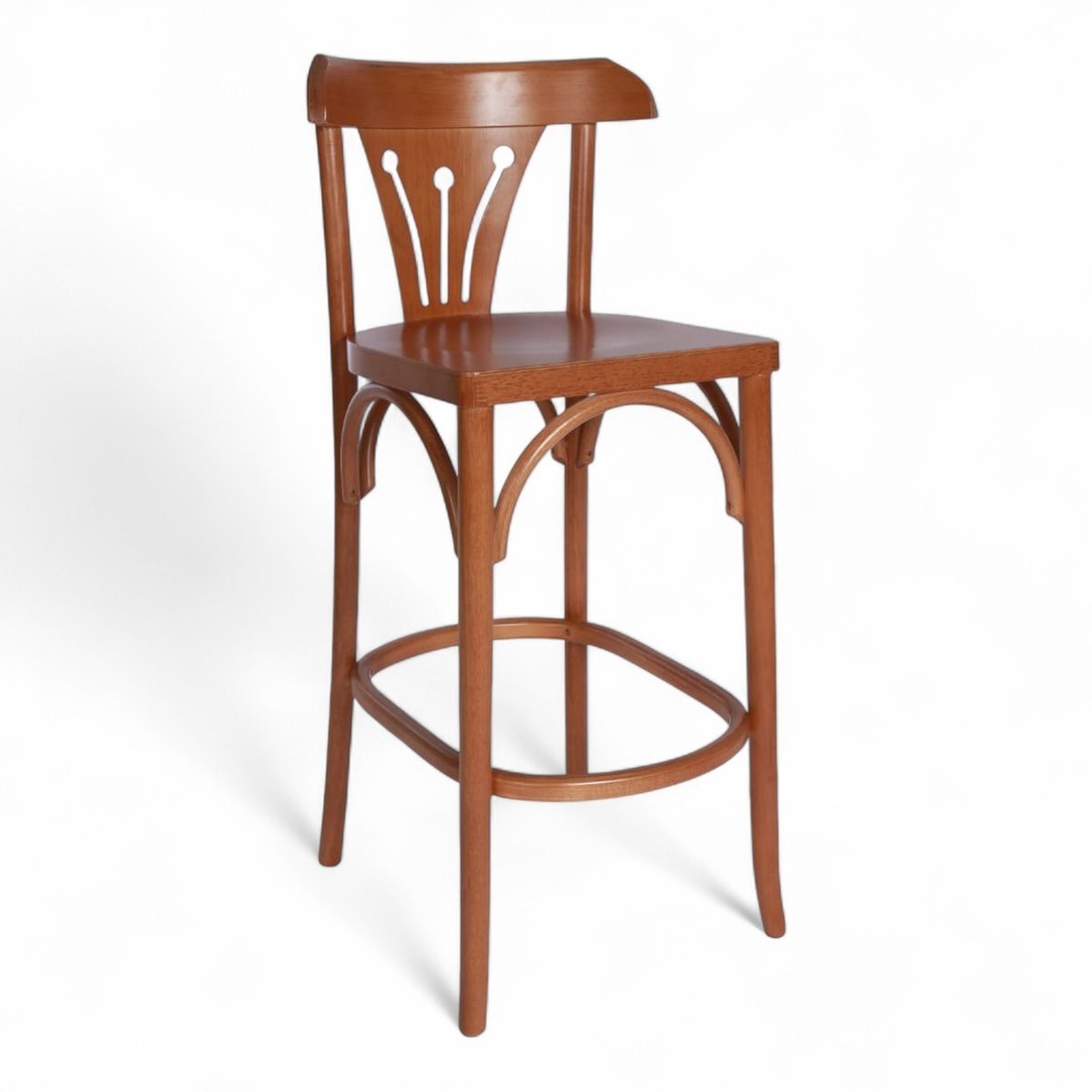 Banqueta Brasília Confortável Madeira Nobre no Castanho