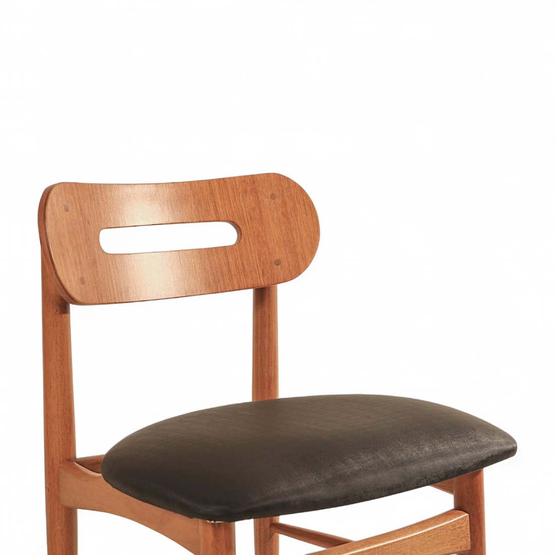 Cadeira Noruega Castanho Com Assento no Facto Preto
