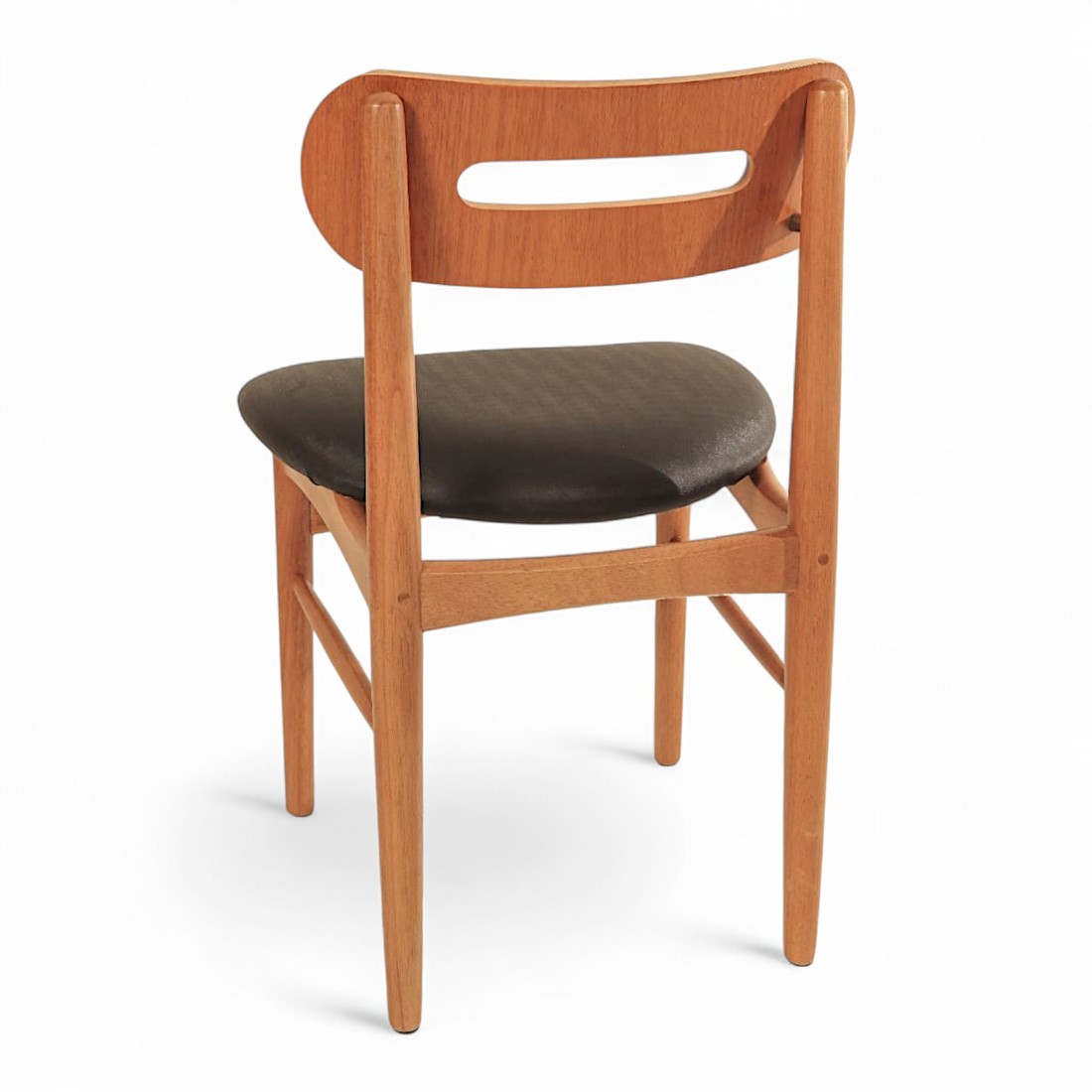 Cadeira Noruega Castanho Com Assento no Facto Preto