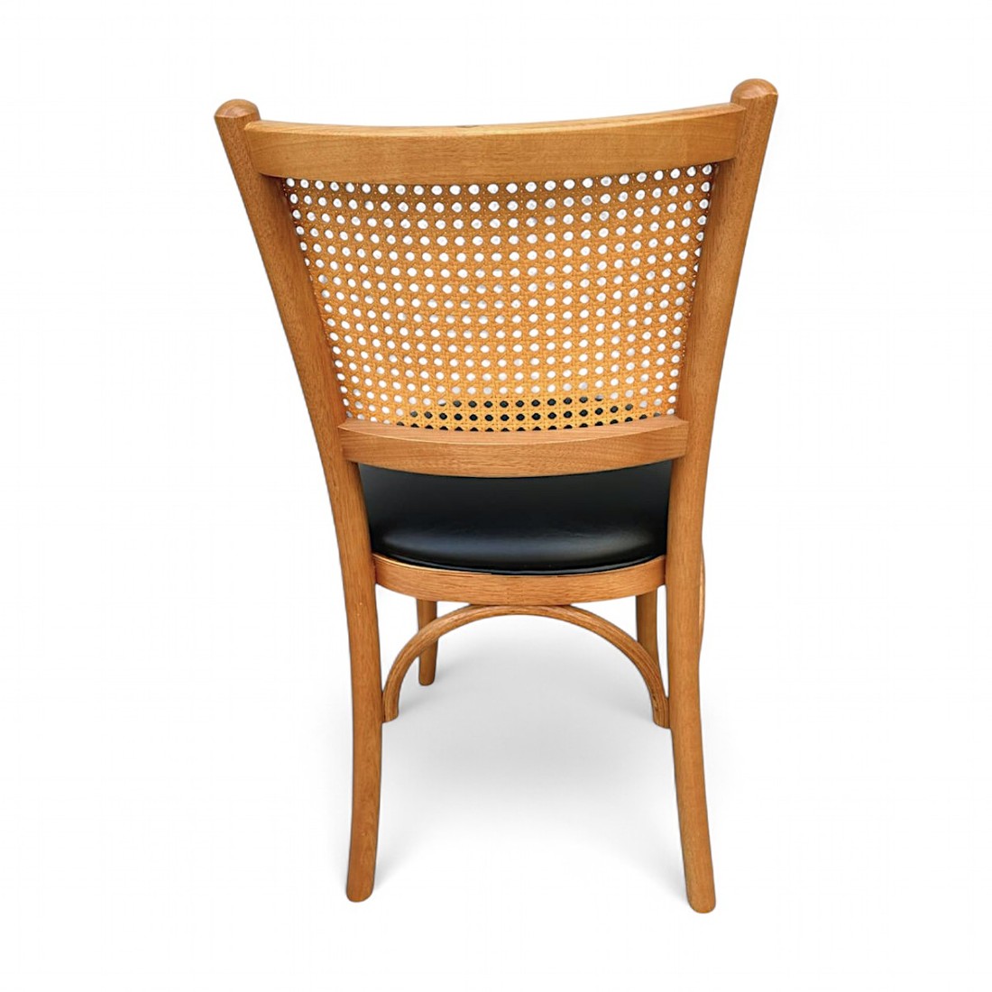 Cadeira Luxemburgo Cor Mel Assento Estofado Courissimo Preto Cadeira Luxemburgo Cor Mel Assento Estofado Courissimo Preto