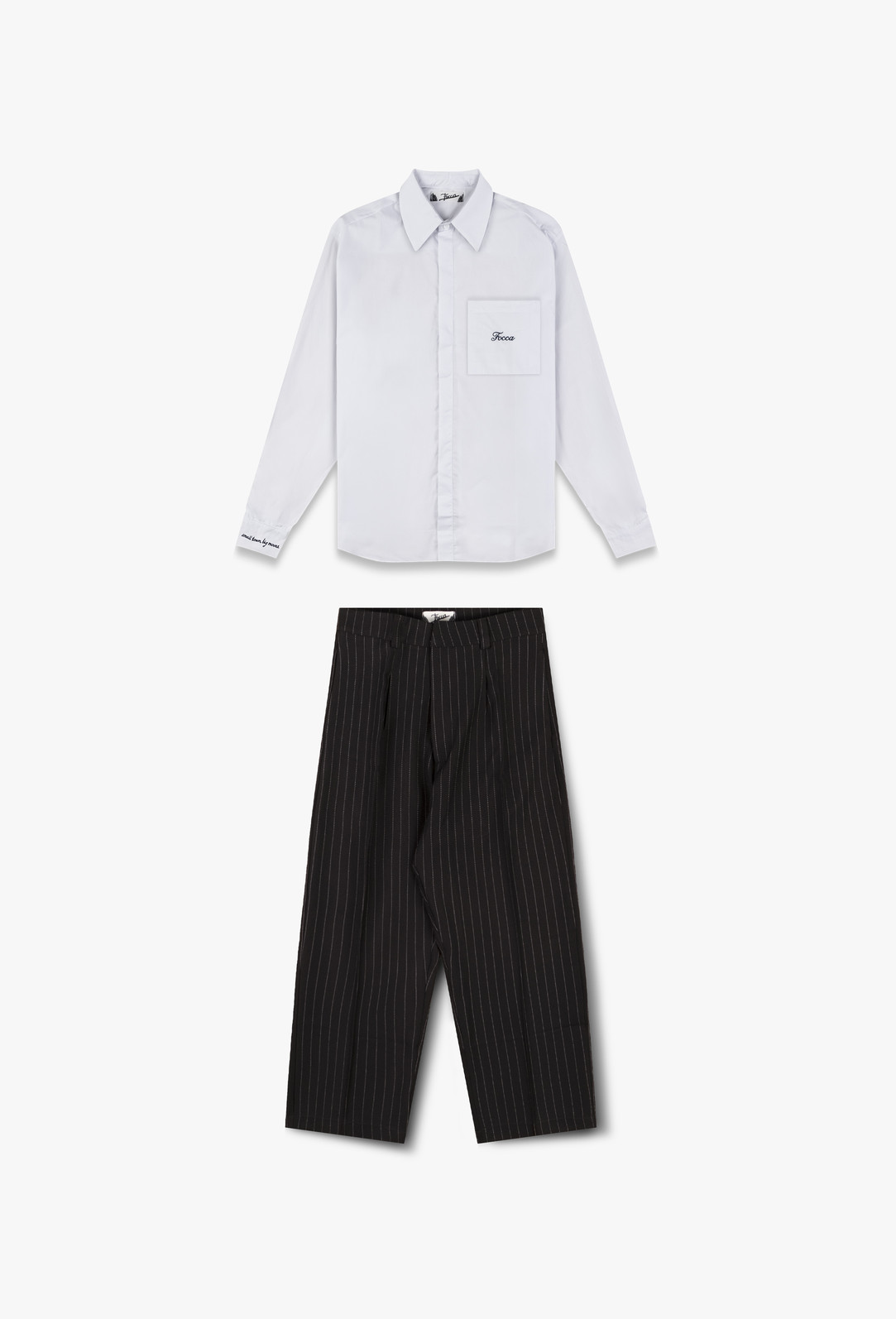 CONJUNTO | CALÇA LOOSE ALFAIATARIA PRETA + CAMISA SOCIAL RELAXED CONJUNTO | CALÇA LOOSE ALFAIATARIA PRETA + CAMISA SOCIAL RELAXED