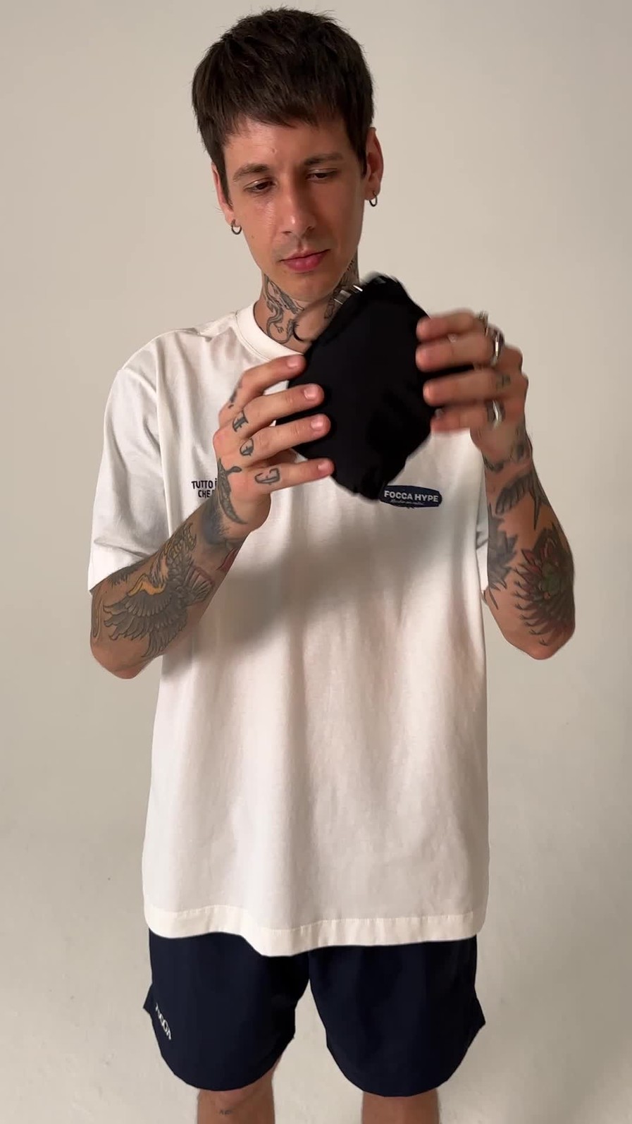 SHORTS POLIAMIDA FH PRETO Focca Hype