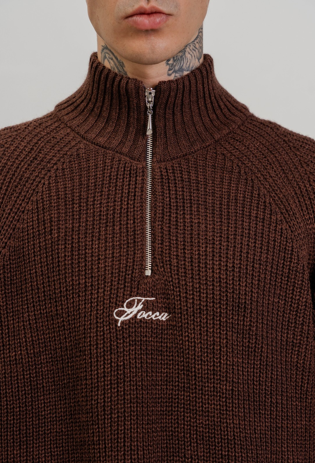 SUÉTER TRICOT HALFZIP FOCCA MARROM Focca Hype