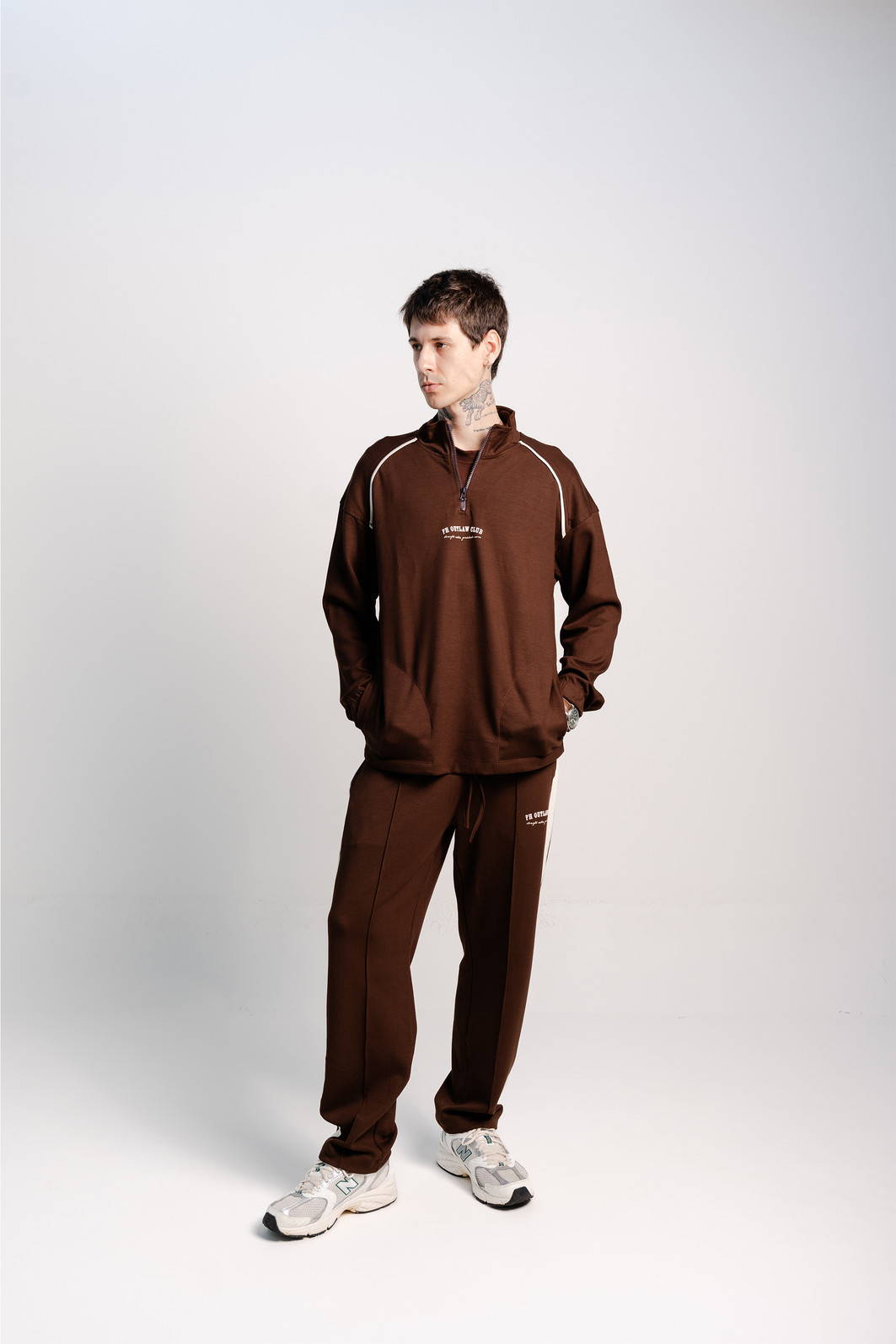 CASACO HALFZIP SPORT CHIC MARROM Focca Hype