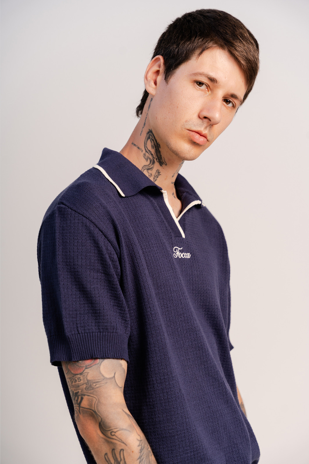 CAMISA POLO TRICOT NAVAL Focca Hype