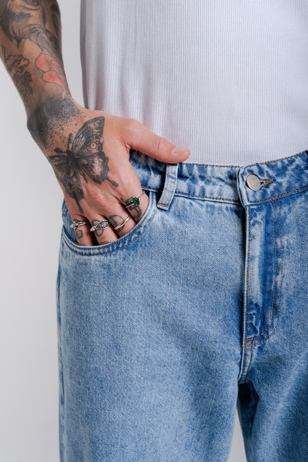 CALÇA JEANS RETA VINTAGE CALÇA JEANS RETA VINTAGE