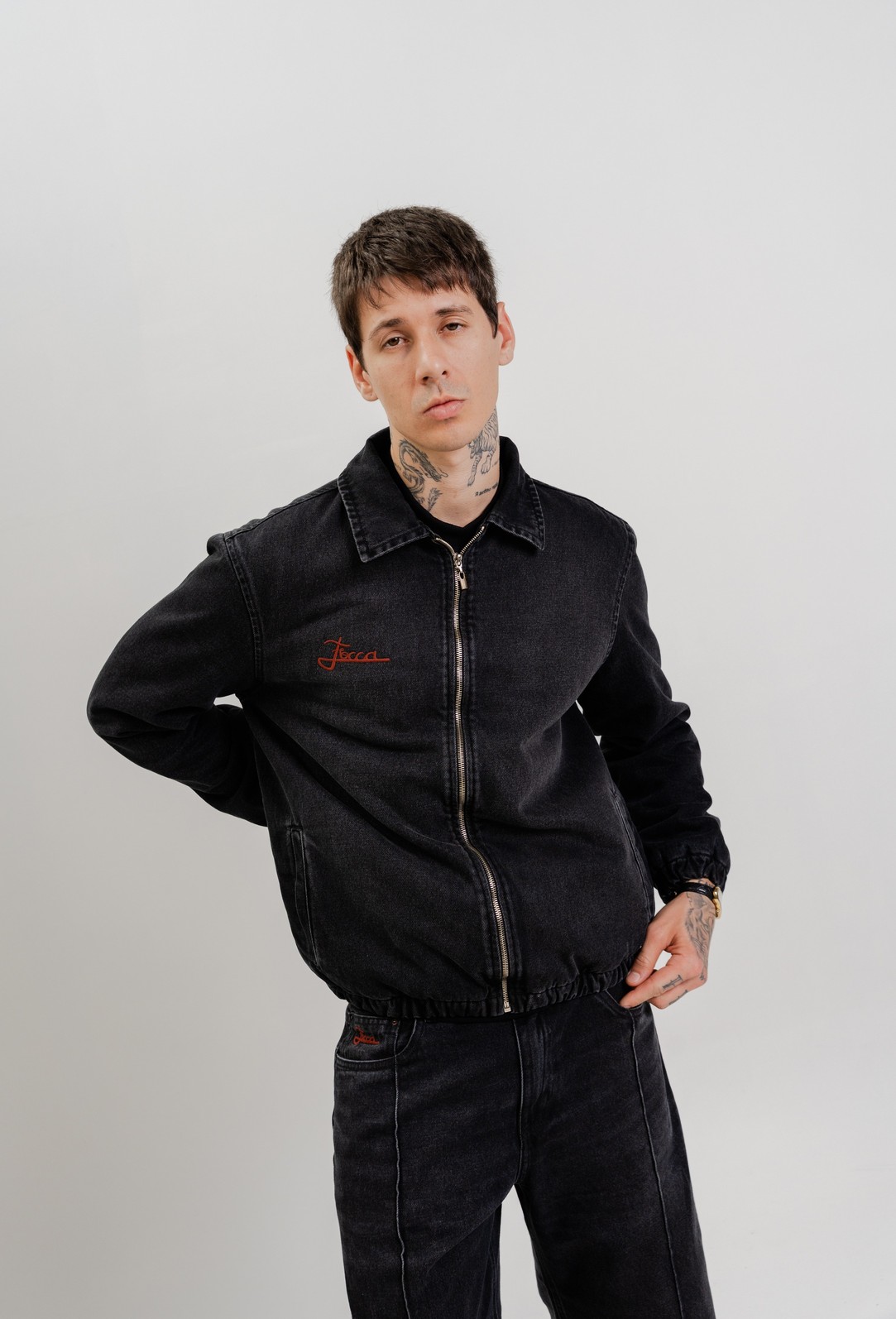 CASTELBAJAC SPORT BLACK ブラック フーディ 42 JAQUETA JEANS DOUBLE BLACK FOCCA Focca Hype