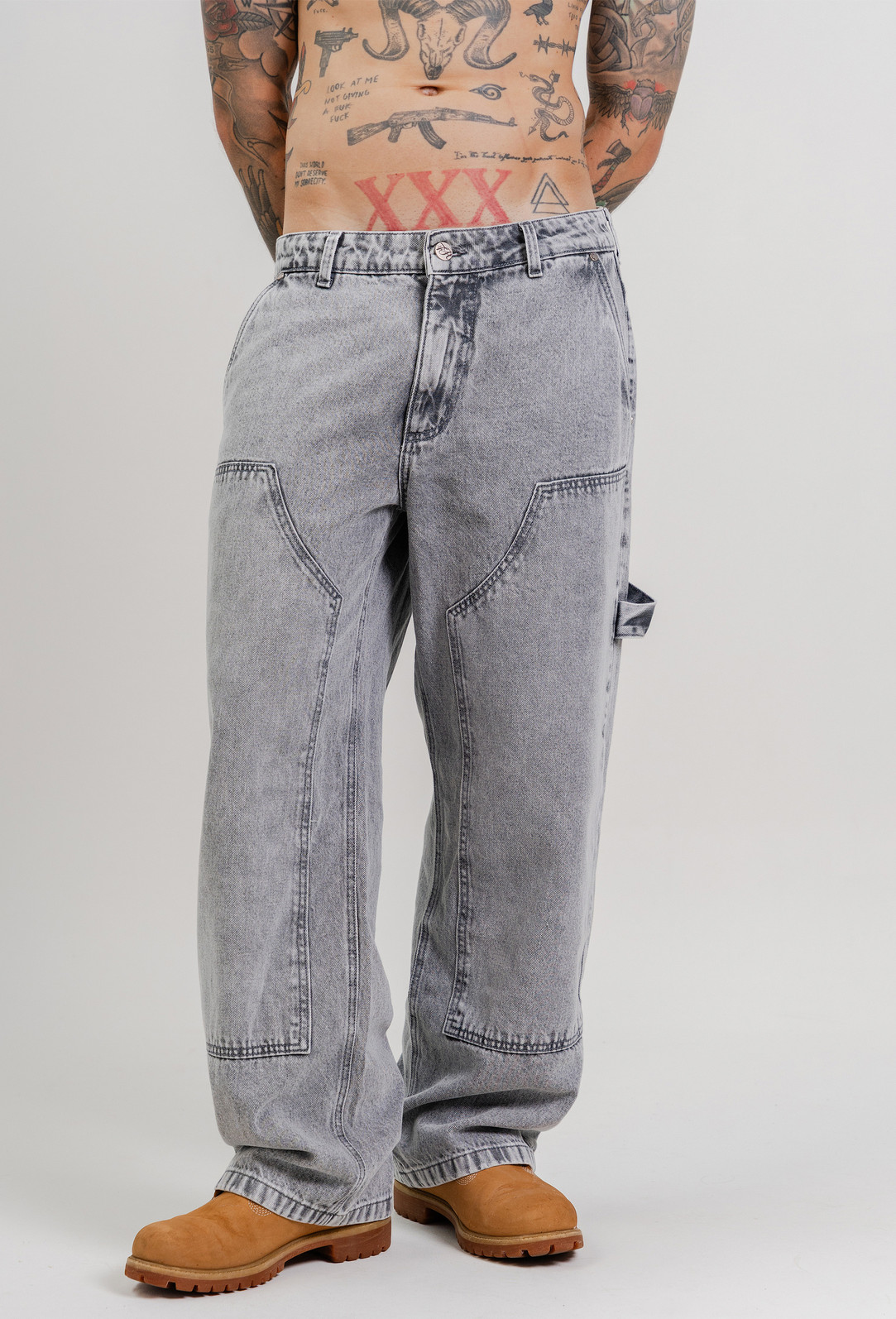CALCA JEANS BAGGY CARPINTEIRO DOUBLE KNEE GRAY Focca Hype