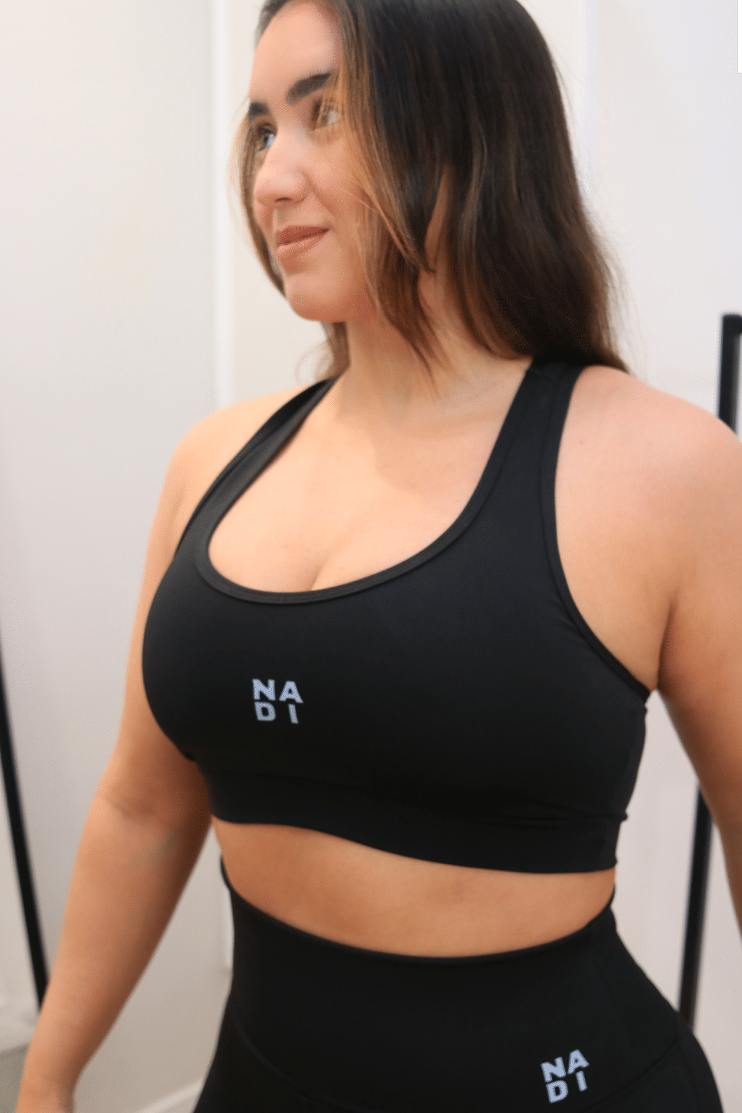 top nadador preto bojo removivel