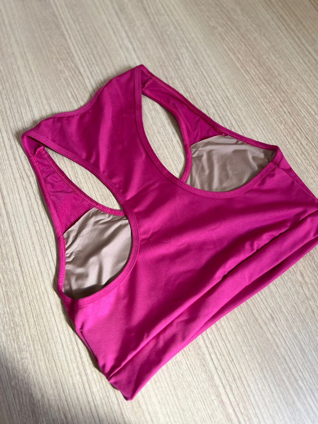 top nadador plus size pink