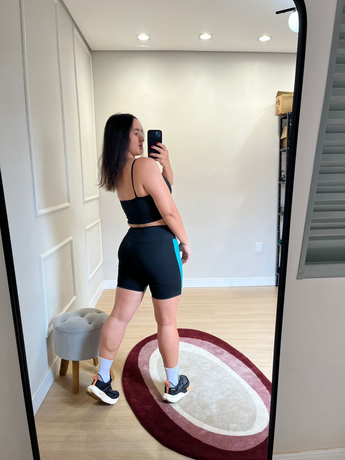 bermuda meia coxa recortes jade