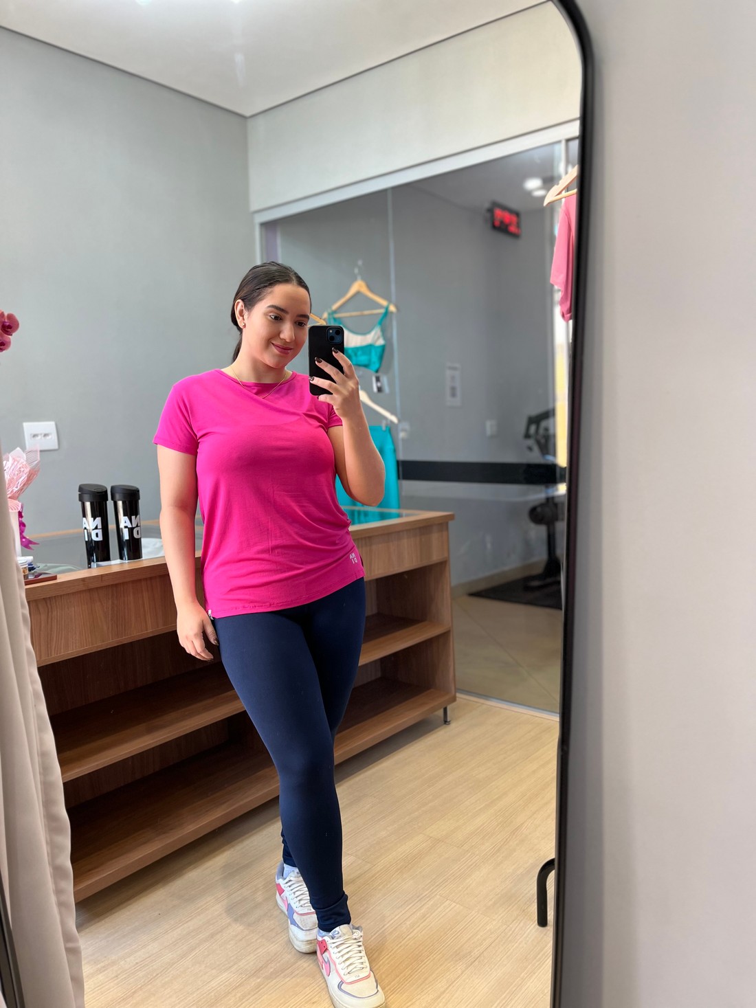 calça legging básica azul calça legging básica azul