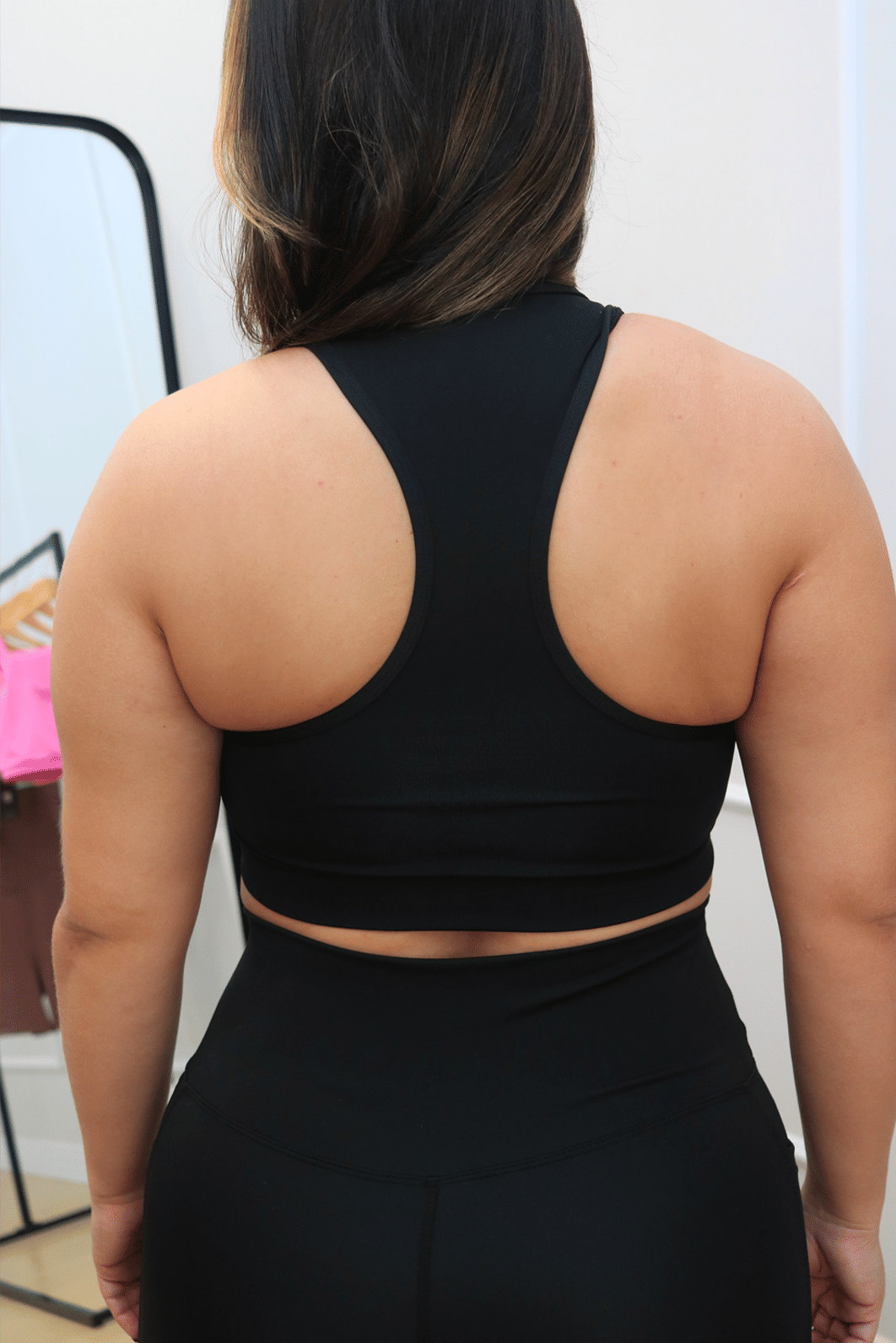 top nadador preto bojo removivel