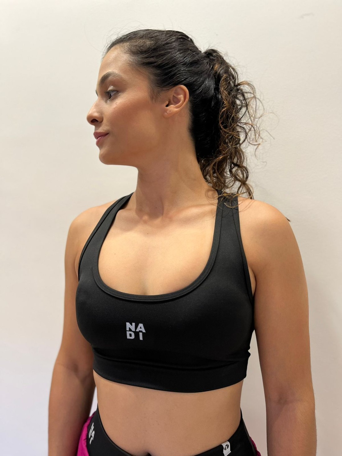 top nadador preto bojo removivel