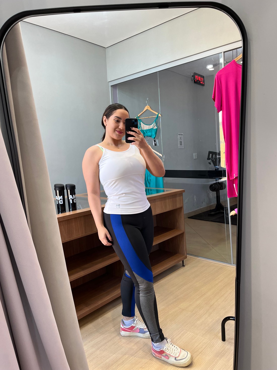 calça legging faixa azul calça legging faixa azul