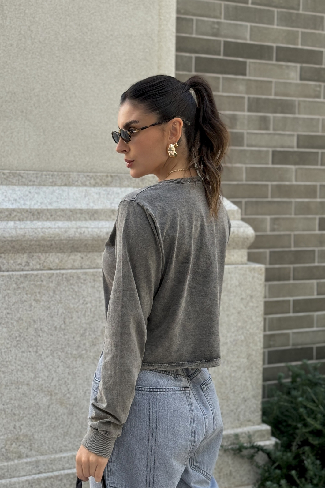 CROPPED MANGA LONGA  _  I'M NOT PRINCESS  _  MARMORIZADO