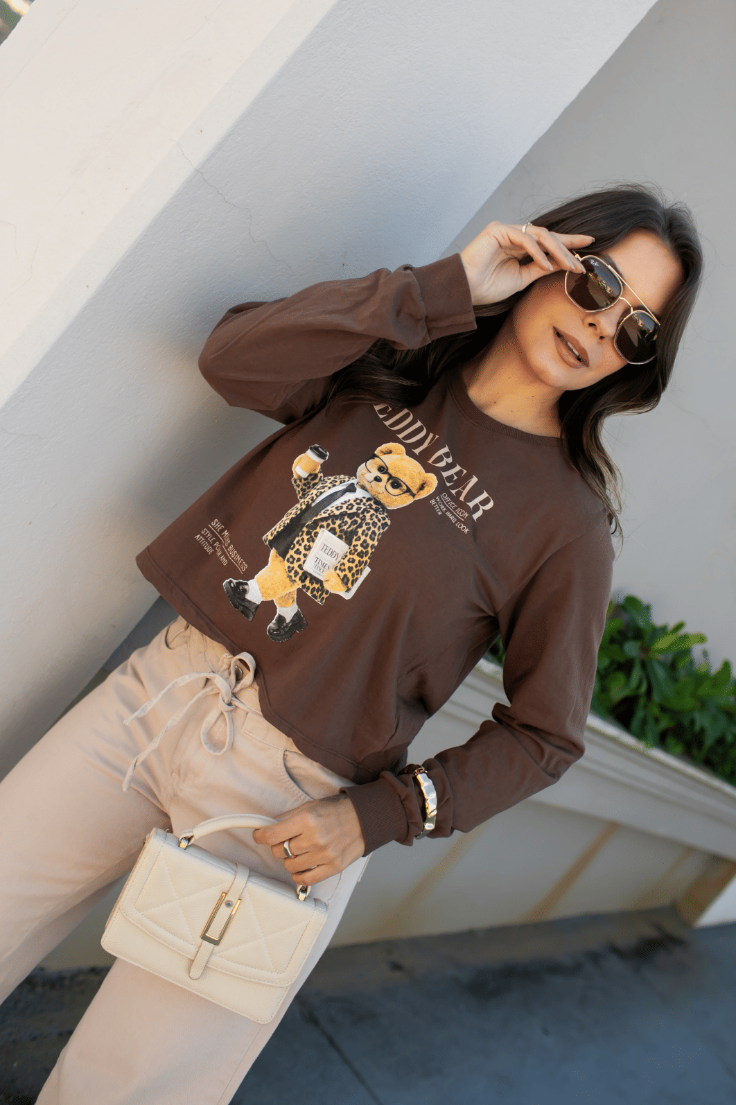 CROPPED MANGA LONGA _ TEDDY BEAR CROPPED MANGA LONGA _ TEDDY BEAR