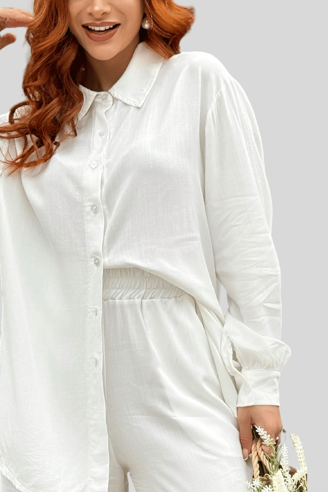 CAMISA OVERSIZED _ VISCOLINHO _ BRANCA CAMISA OVERSIZED _ VISCOLINHO _ BRANCA