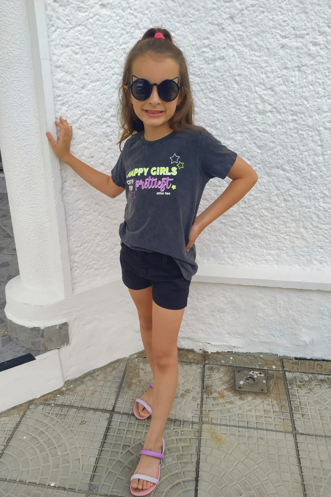CAMISETA INFANTIL  _  HAPPY GIRLS