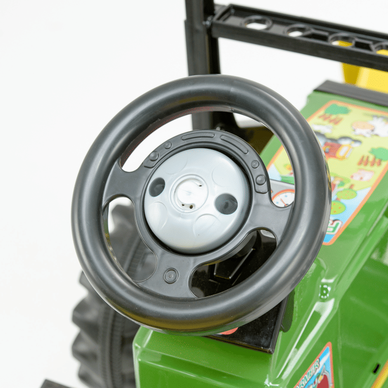 Trator Farmer  a pedal verde com Pá e caçamba