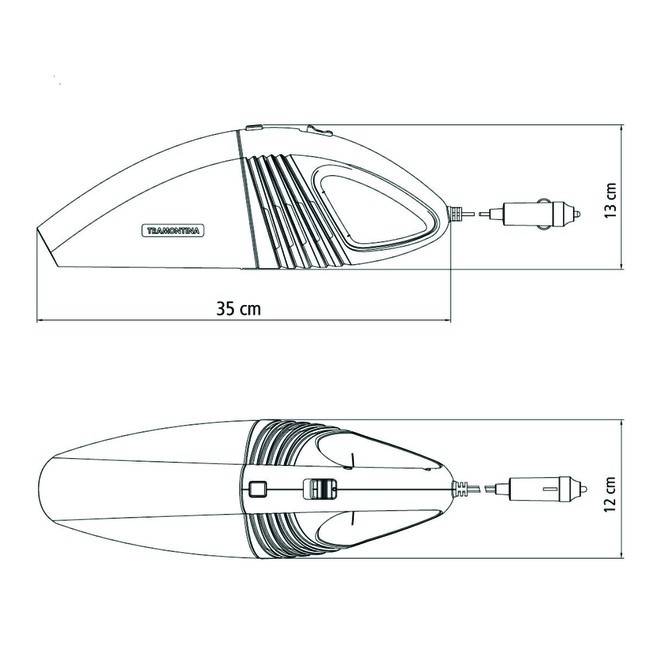Aspirador de Pó Portátil Tramontina para Carros 60W 12V Vermelho