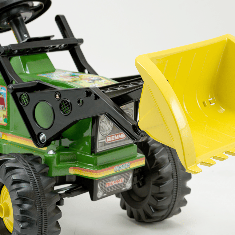 Trator Farmer  a pedal verde com Pá e caçamba