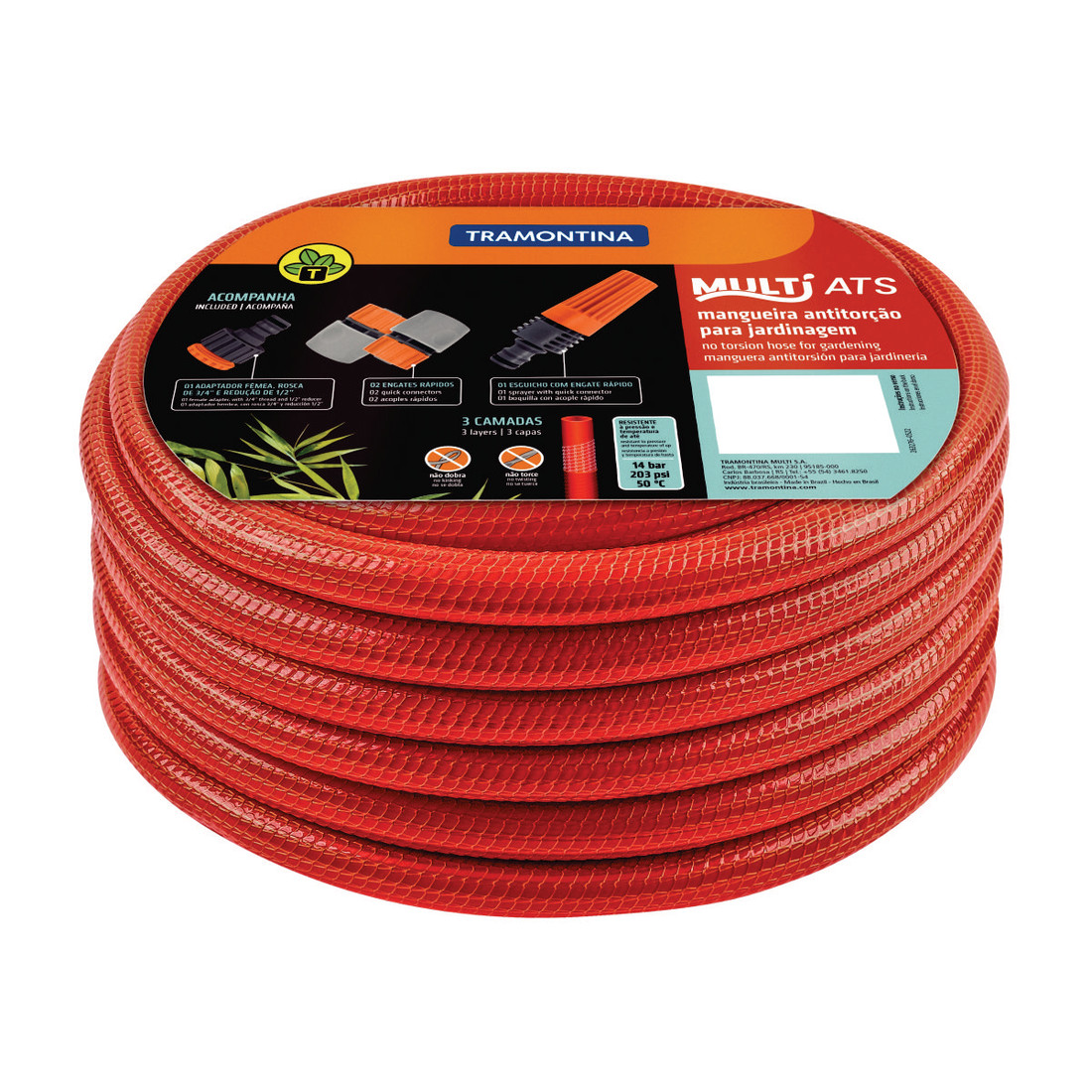 Mangueira Antitorção de Jardim 1/2" 3 Camadas com 30m Tramontina Mangueira Antitorção de Jardim 1/2" 3 Camadas com 30m Tramontina