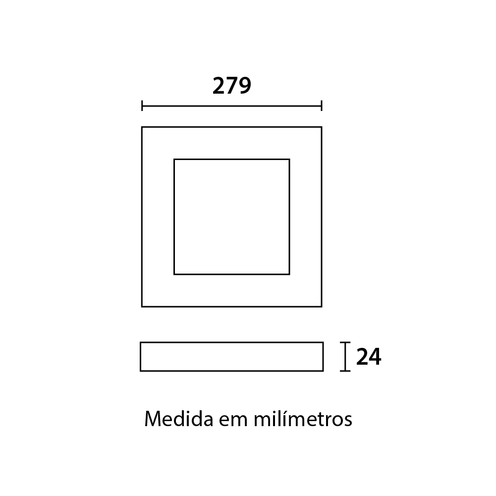 Painel Led Sobrepor 24W 6.500K Quadrado 29cm Bivolt Blumenau Painel Led Sobrepor 24W 6.500K Quadrado 29cm Bivolt Blumenau