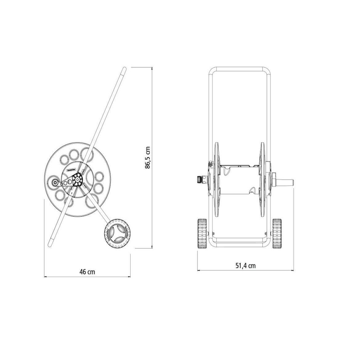 Suporte Enrolador de Mangueira Tramontina com rodinhas