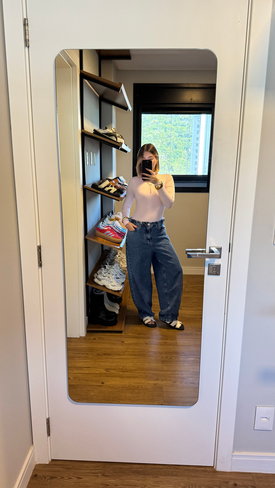 ESPELHO SLIM DOOR | 1500mmX600mm | COM CANTOS ARREDONDOS - SUPORTE MÃO AMIGA