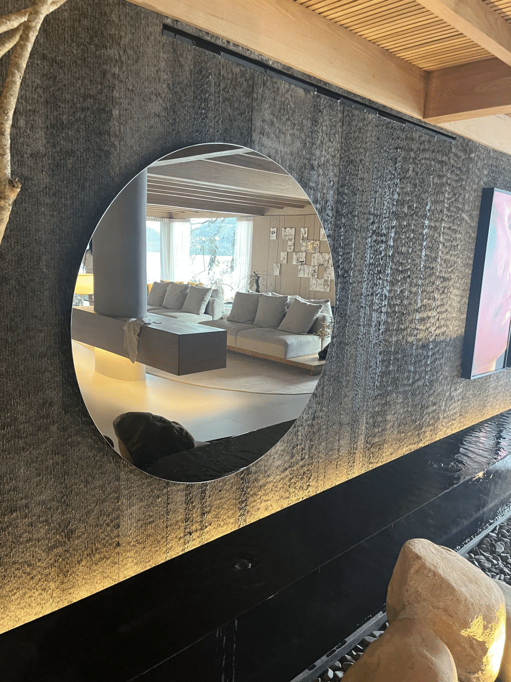 ESPELHO REDONDO SABRINA | 60CM DIÂMETRO | COM SUPORTE MÃO AMIGA