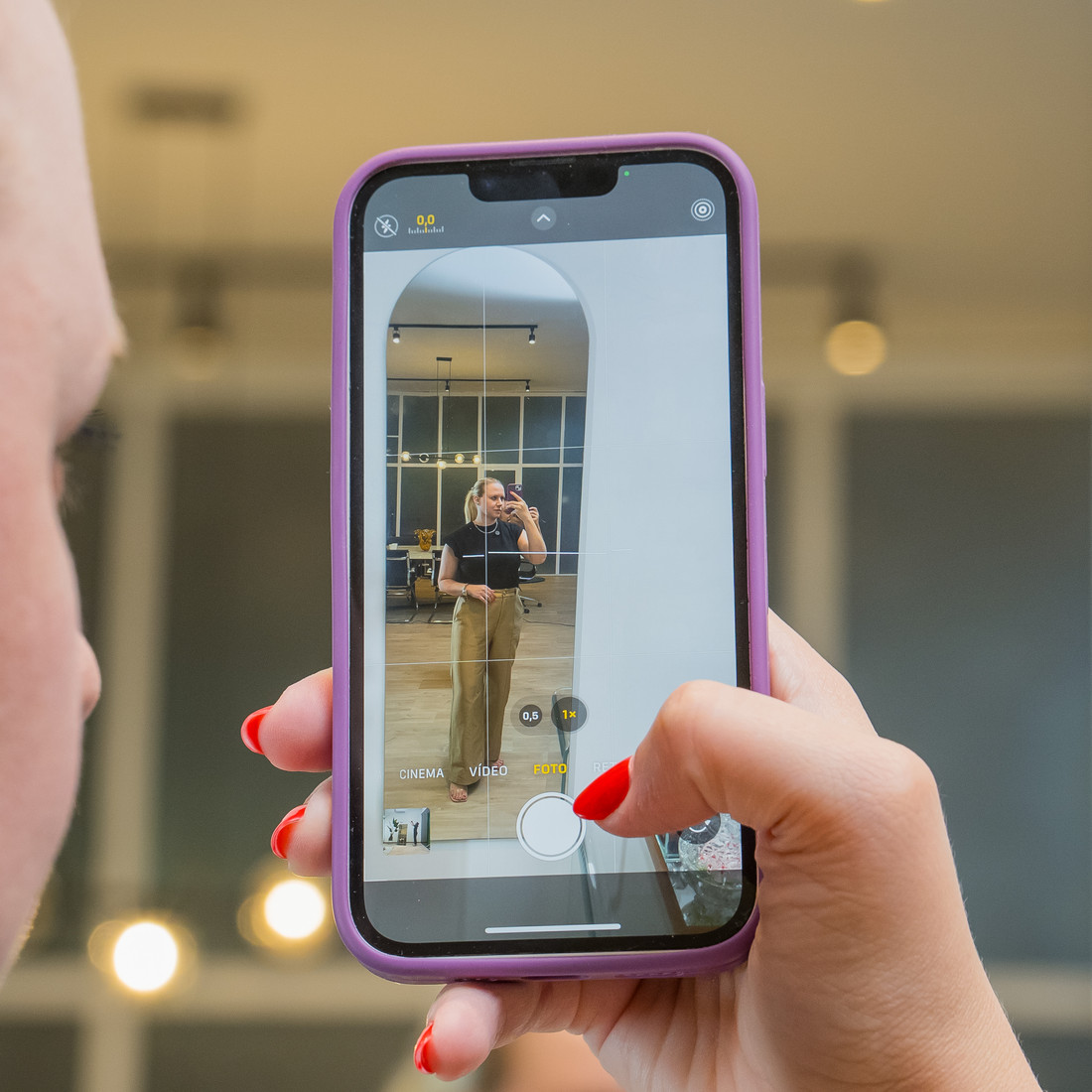 ESPELHO MARIA FLOR | 160X50CM | ESPELHO OVAL BASE RETA  - SUPORTE MÃO AMIGA