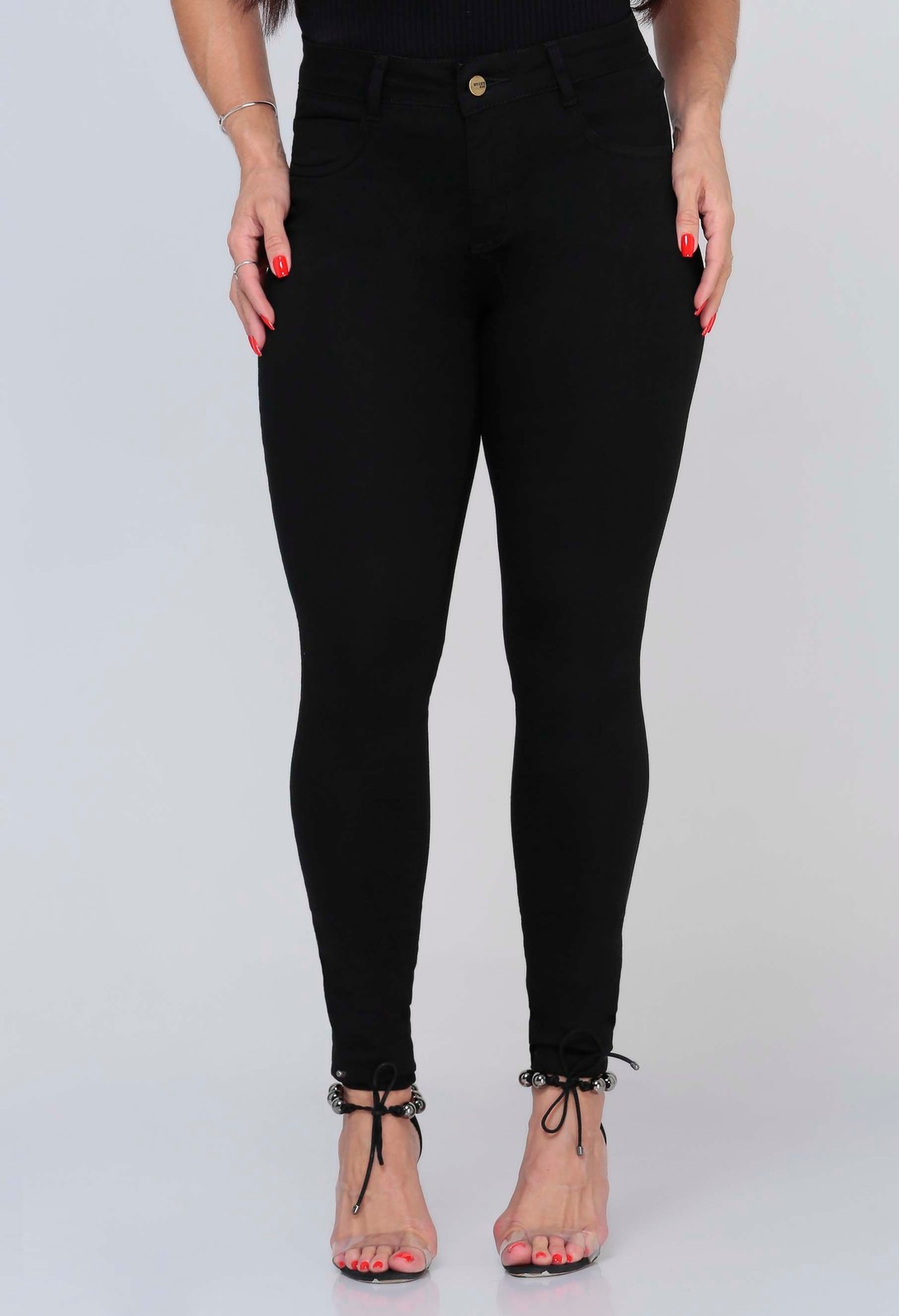 Calça Jeans Skinny Feminina Preta 24259 Calça Jeans Skinny Feminina Preta 24259