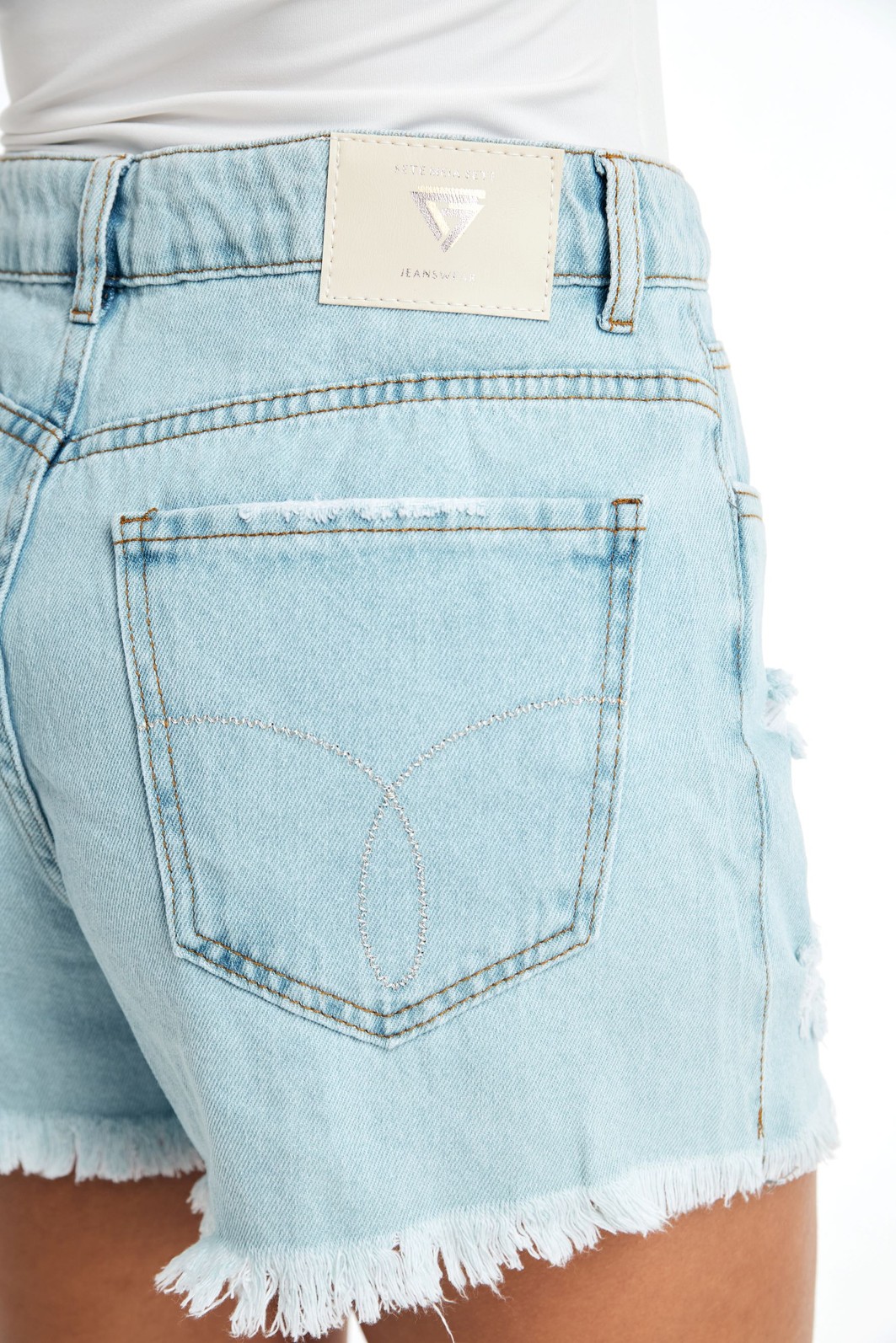 Shorts Jeans Mom Feminino Destroyed 23476 Shorts Jeans Mom Feminino Destroyed 23476