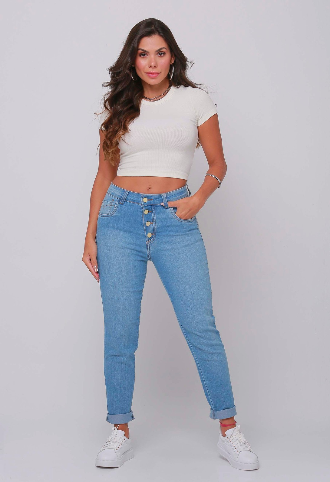 Calça Mom Feminina 24633 Calça Mom Feminina 24633