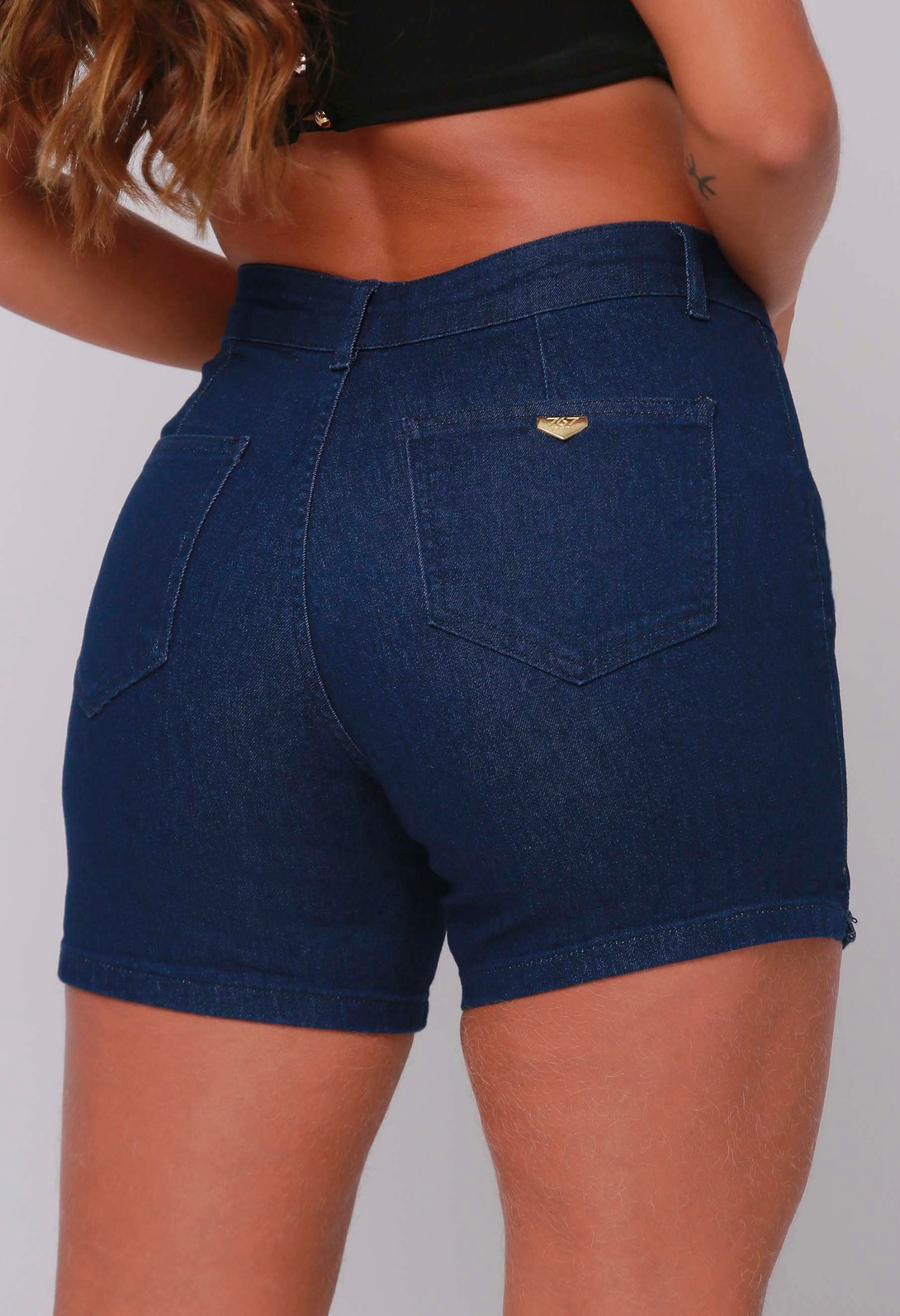 Bermuda Jeans Comfort Feminina Escura 24469