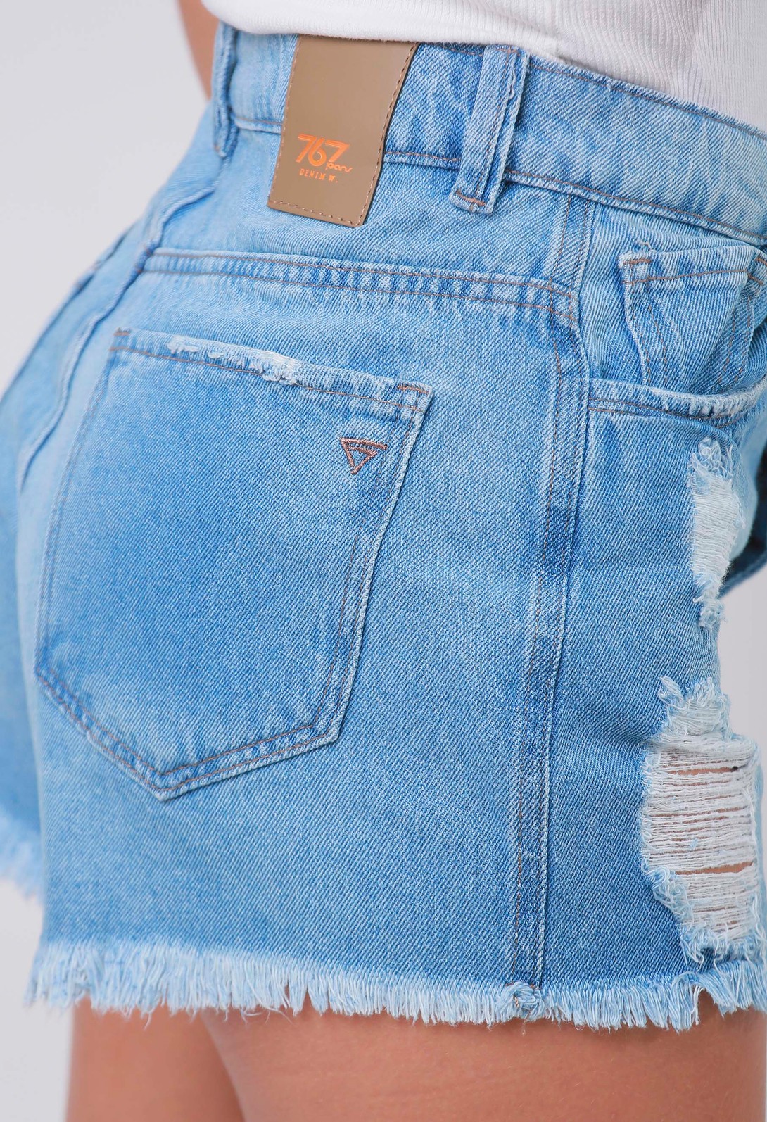 Shorts Jeans Mom Feminino Com Botões 24643