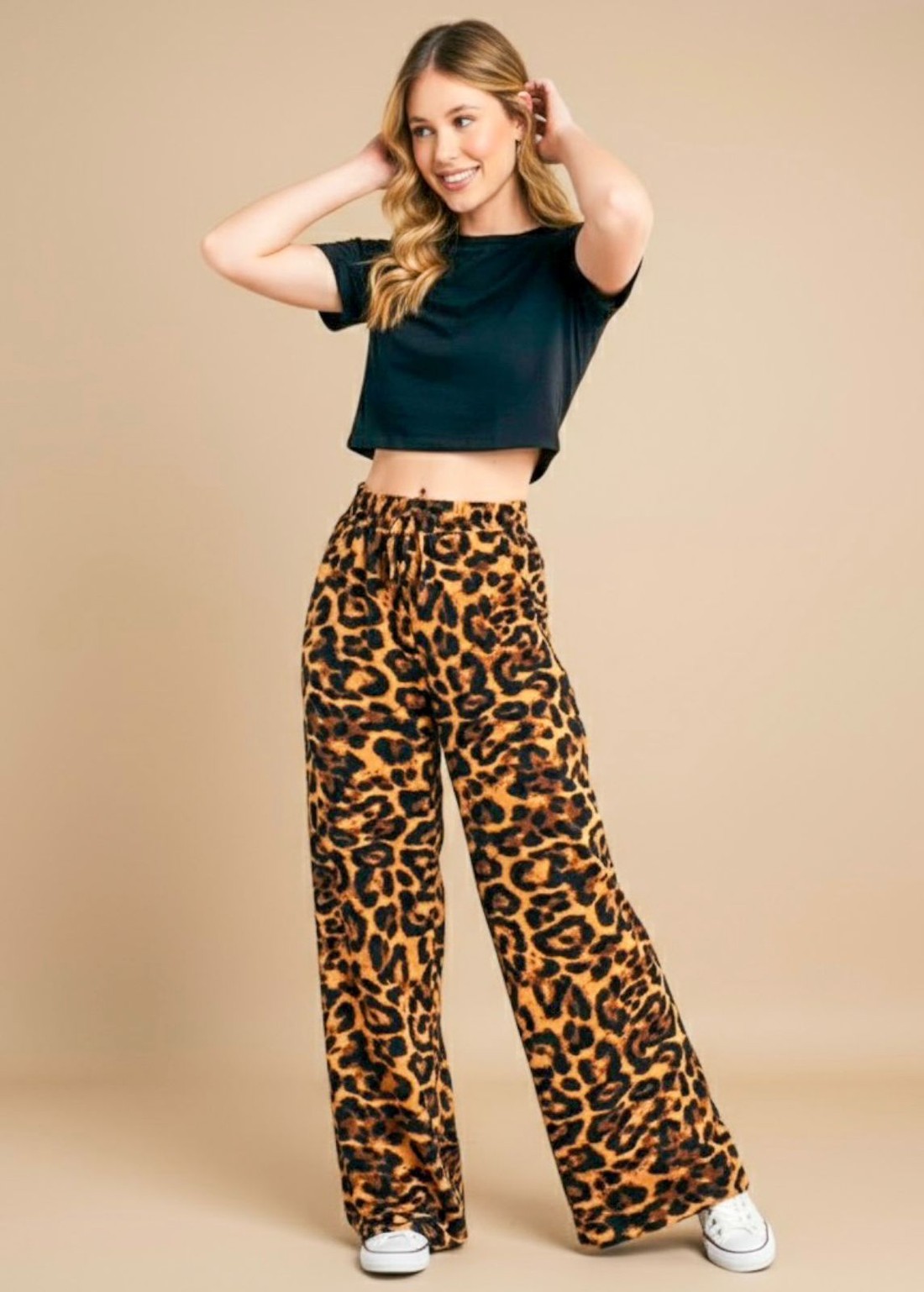Calça Pantalona Animal Print 26122 Calça Pantalona Animal Print 26122
