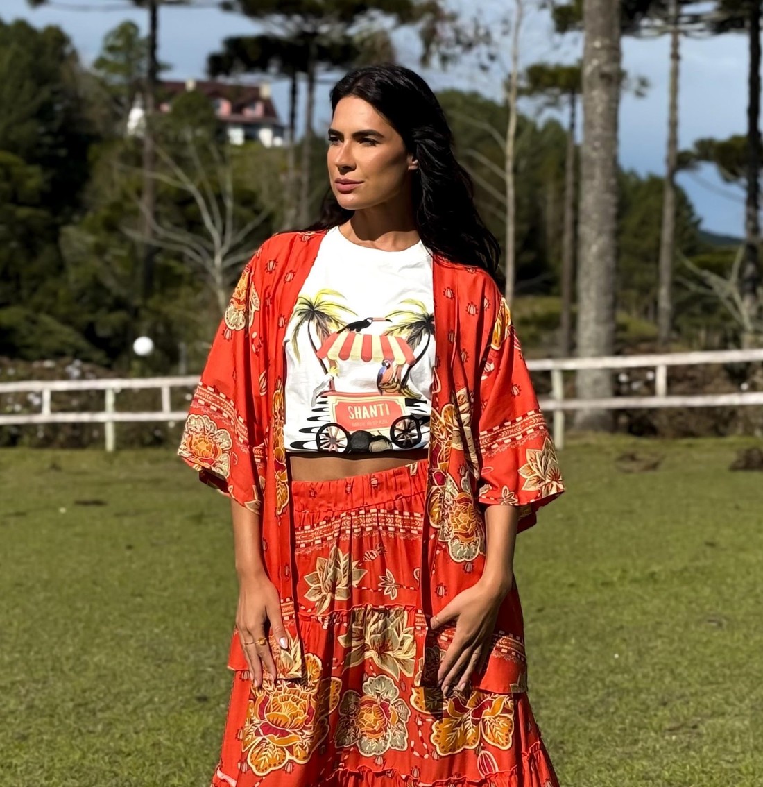 KIMONO VISCOSE FLORA CONSTANTE  KIMONO VISCOSE FLORA CONSTANTE