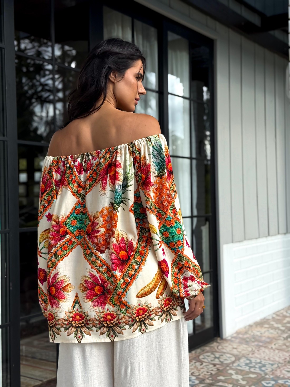 BLUSA VISCOSE FLORA ILUMINADA BLUSA VISCOSE FLORA ILUMINADA