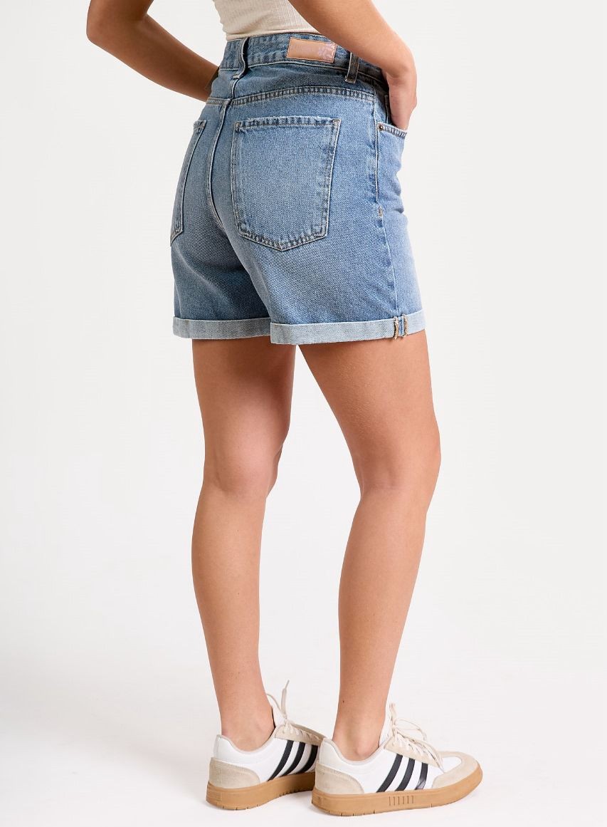 BERMUDA JEANS HIGH WAIST