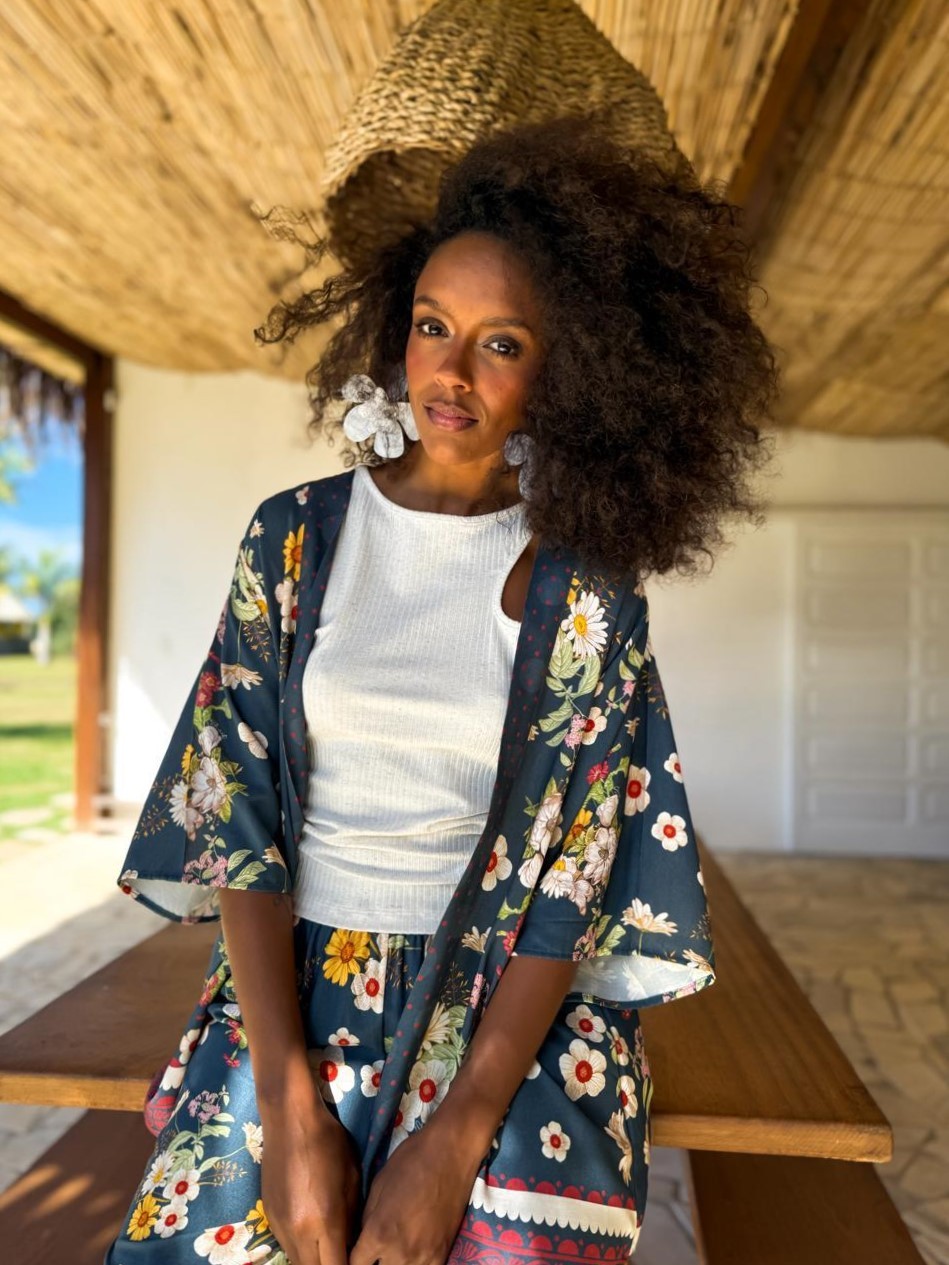 KIMONO VISCOSE NOITE FLORIDA KIMONO VISCOSE NOITE FLORIDA