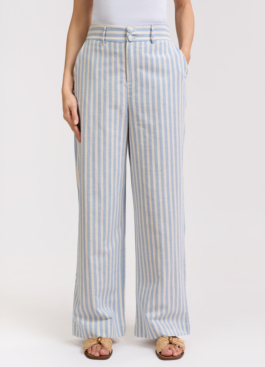 CALCA LISTRADA ALGODAO ZOE CALCA LISTRADA ALGODAO ZOE